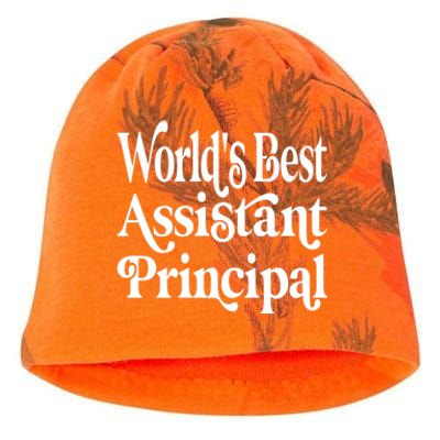 Worlds Best Assistant Principal For Assistant Principals Meaningful Gift Kati - Camo Knit Beanie