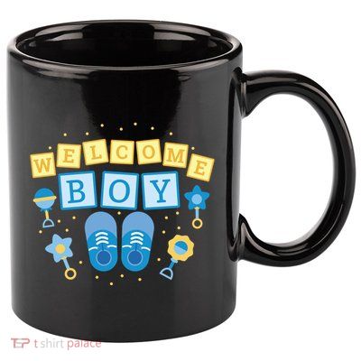 Welcome Baby Boy Gift 11oz C Handle Ceramic Mug