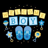 Welcome Baby Boy Gift Flat Bill Trucker Hat