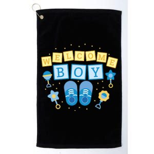 Welcome Baby Boy Gift Platinum Collection Golf Towel