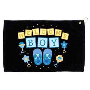 Welcome Baby Boy Gift Grommeted Golf Towel