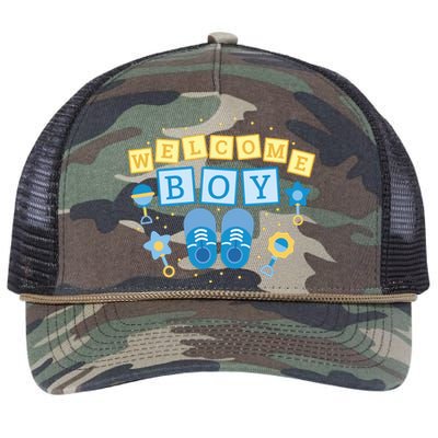 Welcome Baby Boy Gift Retro Rope Trucker Hat Cap