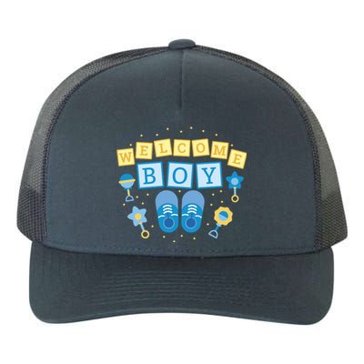 Welcome Baby Boy Gift Yupoong Adult 5-Panel Trucker Hat