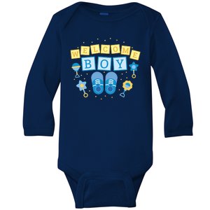 Welcome Baby Boy Gift Baby Long Sleeve Bodysuit