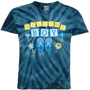 Welcome Baby Boy Gift Kids Tie-Dye T-Shirt