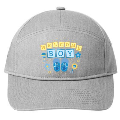 Welcome Baby Boy Gift 7-Panel Snapback Hat