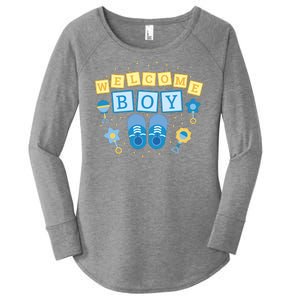 Welcome Baby Boy Gift Women's Perfect Tri Tunic Long Sleeve Shirt