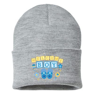 Welcome Baby Boy Gift Sustainable Knit Beanie