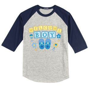 Welcome Baby Boy Gift Kids Colorblock Raglan Jersey