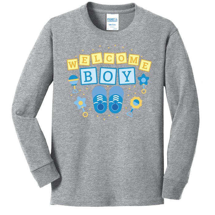 Welcome Baby Boy Gift Kids Long Sleeve Shirt