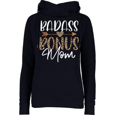 Wife Badass Bonus Mama Funny Step Mom Mothers Day Lady Women Womens Funnel Neck Pullover Hood