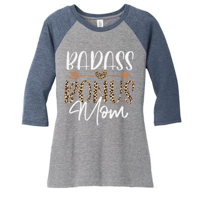 Wife Badass Bonus Mama Funny Step Mom Mothers Day Lady Women Women's Tri-Blend 3/4-Sleeve Raglan Shirt