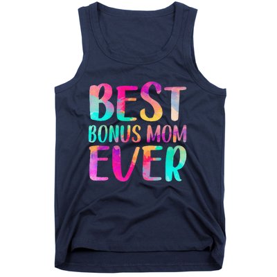 Women Best Bonus Mom Ever Colorful Mothers Day Tank Top