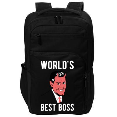 Worlds Best Boss Funny Evil Impact Tech Backpack