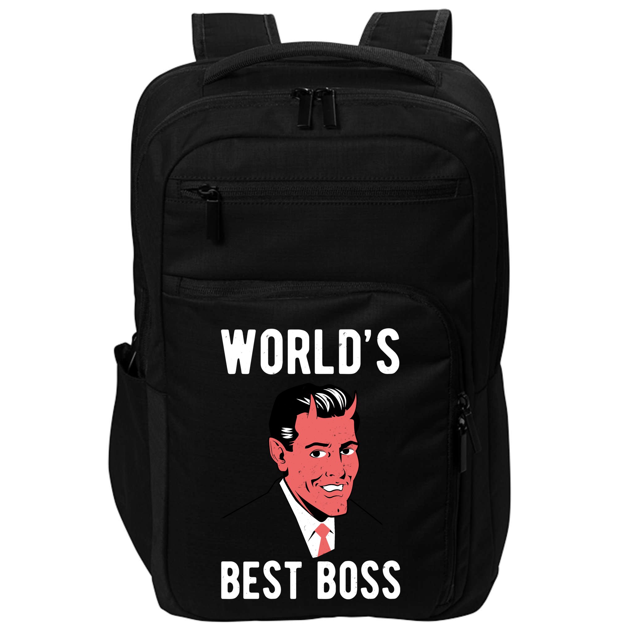 Worlds Best Boss Funny Evil Impact Tech Backpack