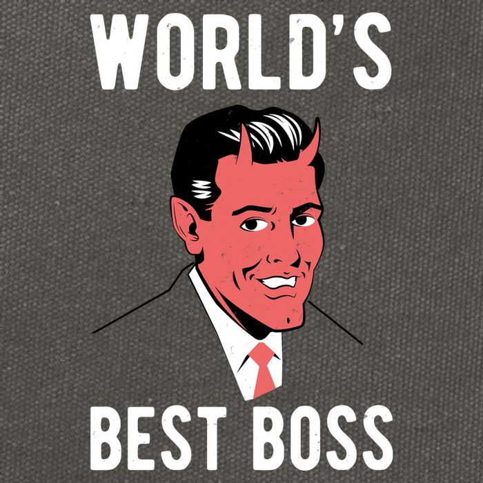 Worlds Best Boss Funny Evil Cotton Canvas Backpack