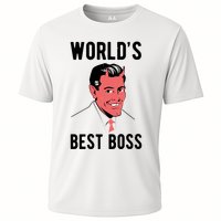 Worlds Best Boss Funny Evil Cooling Performance Crew T-Shirt