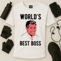 Worlds Best Boss Funny Evil Cooling Performance Crew T-Shirt