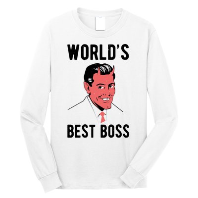 Worlds Best Boss Funny Evil Long Sleeve Shirt