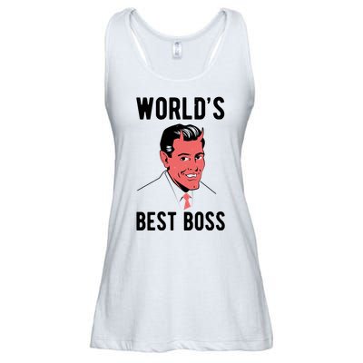 Worlds Best Boss Funny Evil Ladies Essential Flowy Tank