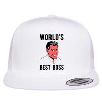 Worlds Best Boss Funny Evil Flatbill Hat