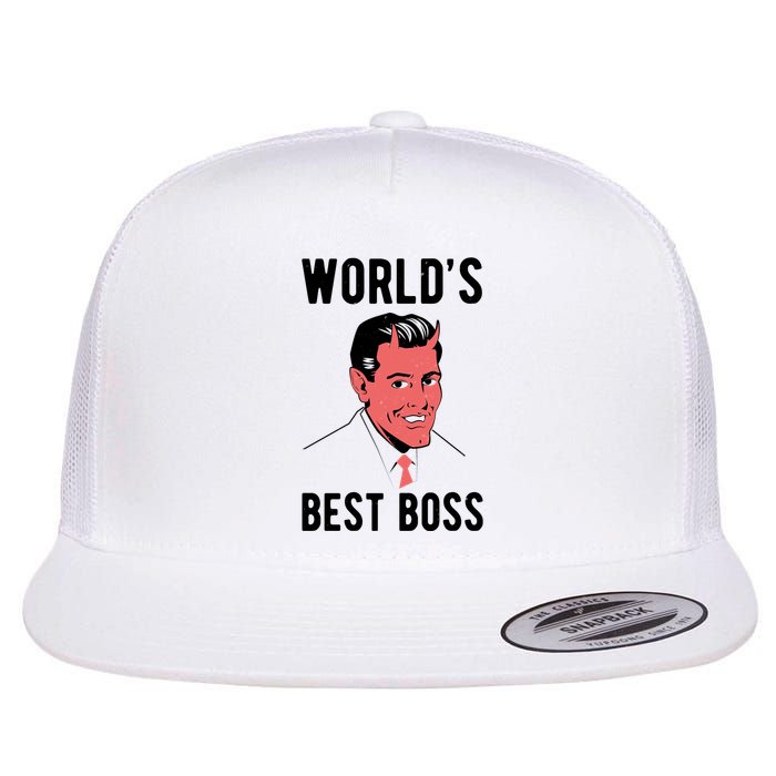 Worlds Best Boss Funny Evil Flatbill Hat
