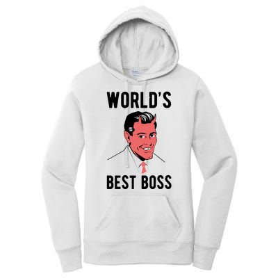 Worlds Best Boss Funny Evil Women's Pullover Hoodie