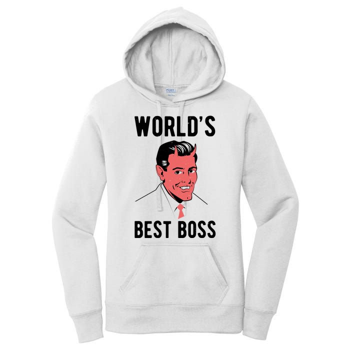 Worlds Best Boss Funny Evil Women's Pullover Hoodie