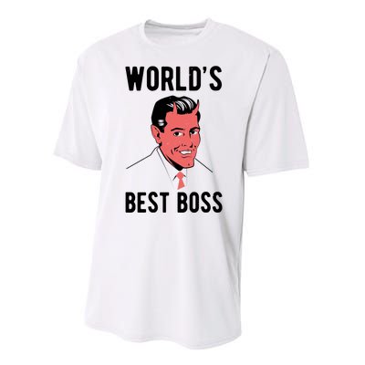 Worlds Best Boss Funny Evil Performance Sprint T-Shirt