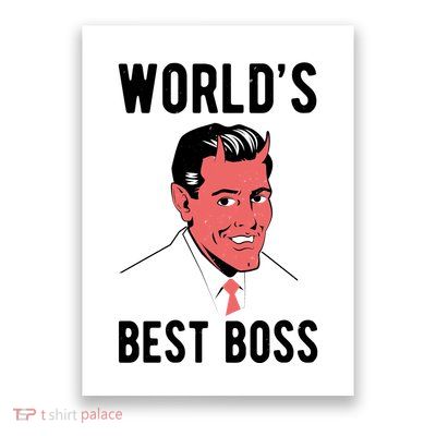 Worlds Best Boss Funny Evil Poster