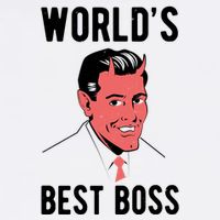 Worlds Best Boss Funny Evil Baby Bodysuit