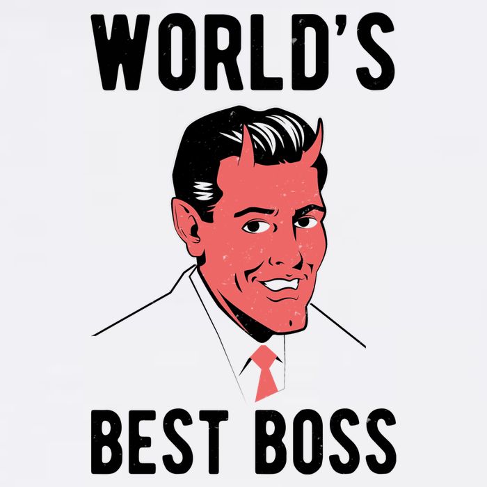 Worlds Best Boss Funny Evil Baby Bodysuit