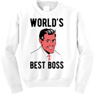 Worlds Best Boss Funny Evil Kids Sweatshirt