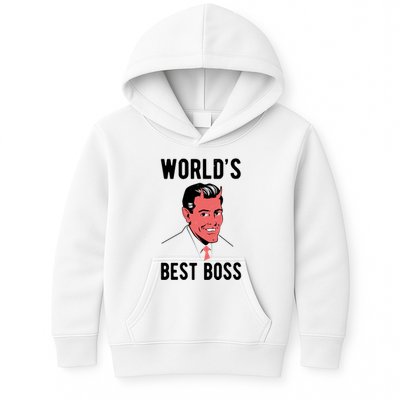 Worlds Best Boss Funny Evil Kids Hoodie