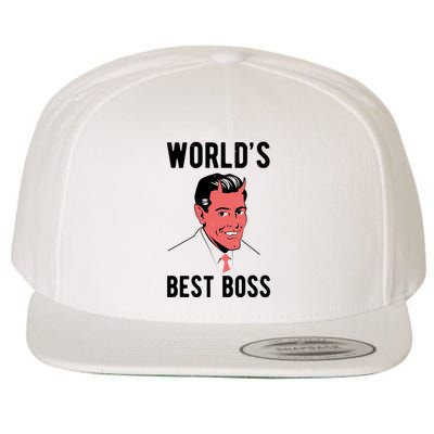Worlds Best Boss Funny Evil Wool Snapback Cap