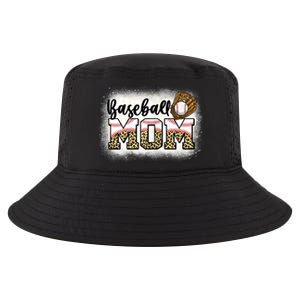 Womens Bleached Baseball Mom Leopard Mother's Day Cool Comfort Performance Bucket Hat