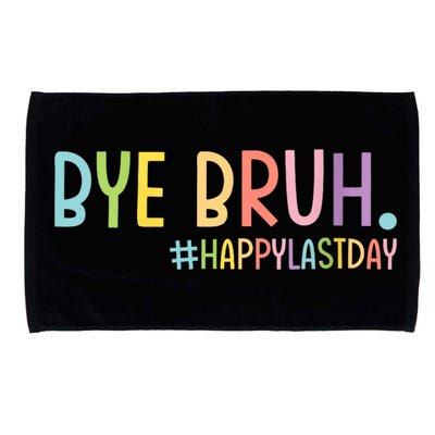 Womens Bye Bruh Teacher Happy Last Day Of School Hello Summer Funny VNeck Microfiber Hand Towel