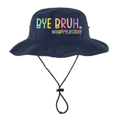 Womens Bye Bruh Teacher Happy Last Day Of School Hello Summer Funny VNeck Bucket Hat
