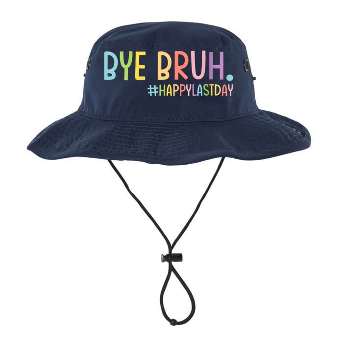 Womens Bye Bruh Teacher Happy Last Day Of School Hello Summer Funny VNeck Bucket Hat