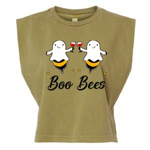 Wine Boo Bees Couples Funny Halloween Costume Garment-Dyed Women's Muscle Tee