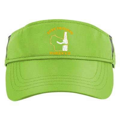 Wisconsin & Beer Best Friends Forever Adult Drive Performance Visor