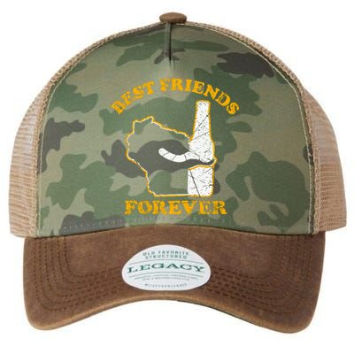 Wisconsin & Beer Best Friends Forever Legacy Tie Dye Trucker Hat