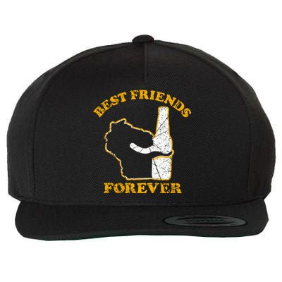 Wisconsin & Beer Best Friends Forever Wool Snapback Cap