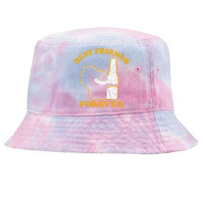 Wisconsin & Beer Best Friends Forever Tie-Dyed Bucket Hat