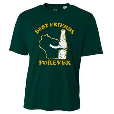 Wisconsin & Beer Best Friends Forever Cooling Performance Crew T-Shirt