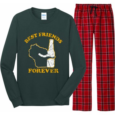 Wisconsin & Beer Best Friends Forever Long Sleeve Pajama Set