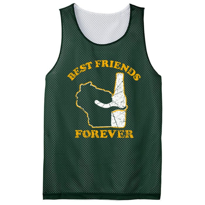 Wisconsin & Beer Best Friends Forever Mesh Reversible Basketball Jersey Tank