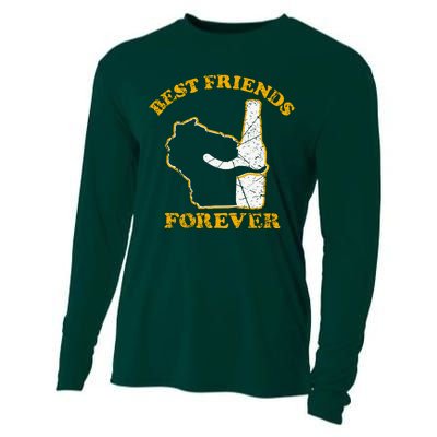 Wisconsin & Beer Best Friends Forever Cooling Performance Long Sleeve Crew