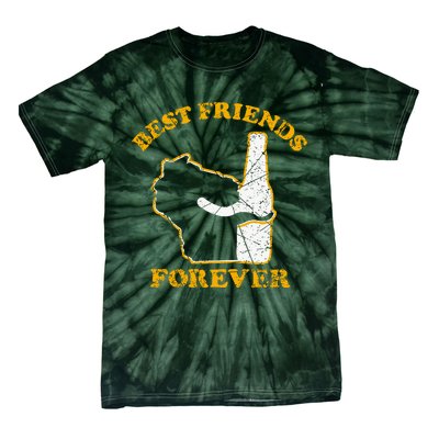 Wisconsin & Beer Best Friends Forever Tie-Dye T-Shirt