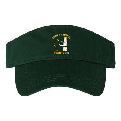 Wisconsin & Beer Best Friends Forever Valucap Bio-Washed Visor